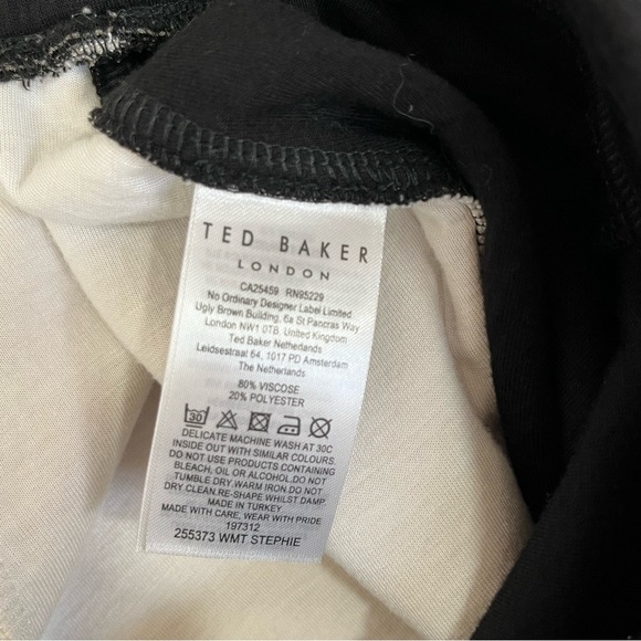 Ted Baker London Stephie Colorblock Cotton Blend Joggers in Black White 6/8 - Picture 10 of 12